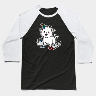 Unicorn DIY Kawaii Cute Capricorn funny Goat Baseball T-Shirt